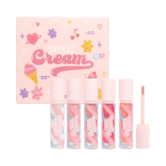KIT X 5 GLOSSES SWEET CREAM TRENDY