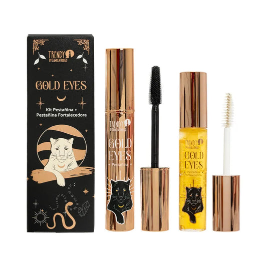 KIT DUO PESTAÑINA + FORTALECEDORA GOLD EYES TRENDY