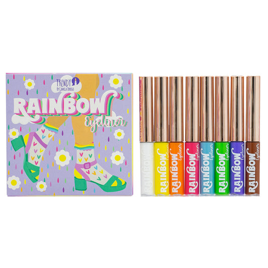 KIT X 8 DELINEADORES MATTE COLORIDOS RAINBOW TRENDY