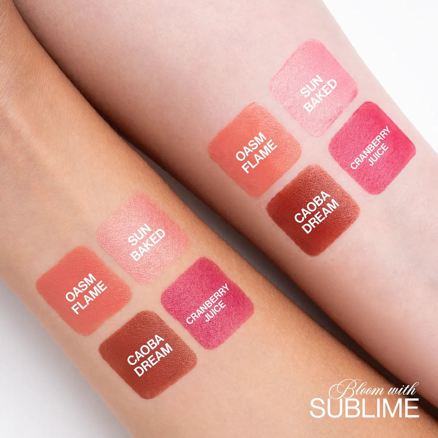 Swatches tonos Rubor Stick Sublime
