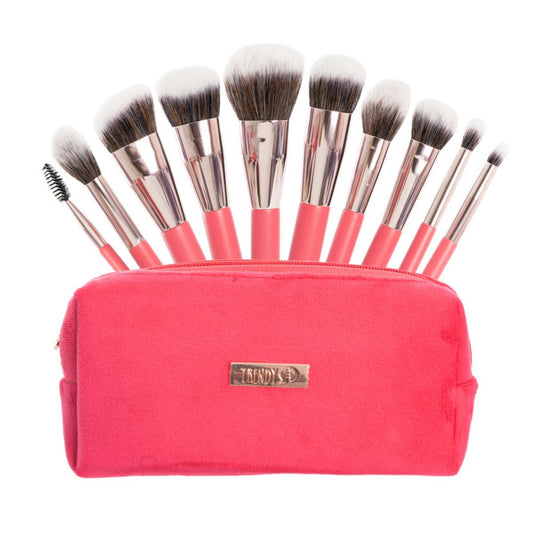 KIT BROCHAS X 10 ROSA TERCIOPELO TRENDY